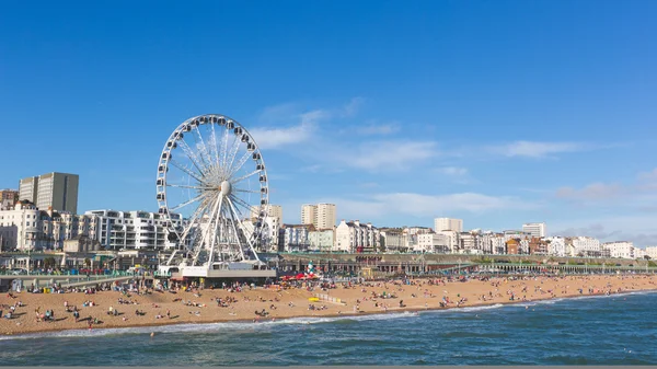 Brighton view of seaside from the pier — Stock Photo, Image