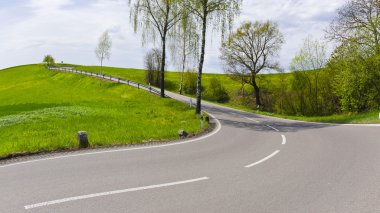 İsviçre Alpleri'nde yol