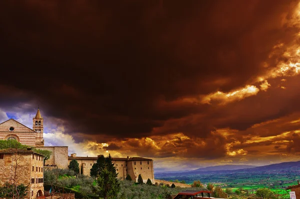 Italienska staden av Assisi — Stockfoto