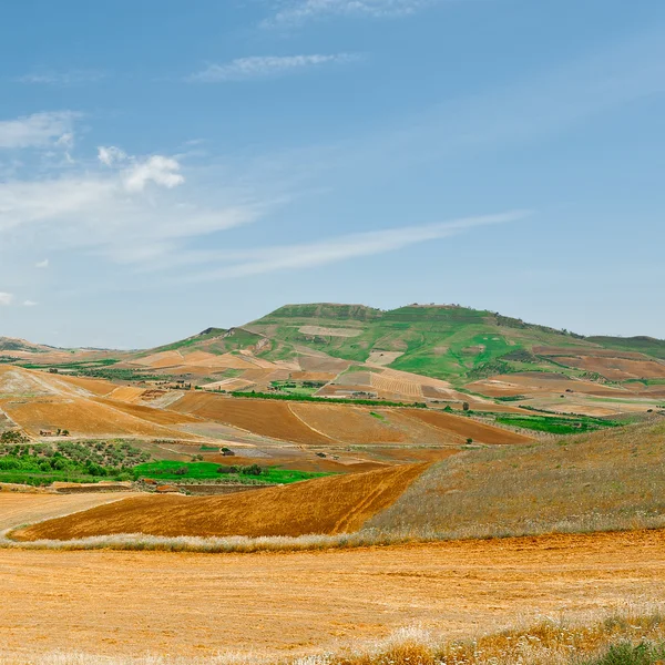 Холмы Сицилии — стоковое фото