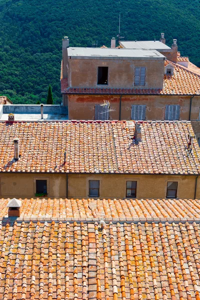 Flygfoto över italienska staden — Stockfoto