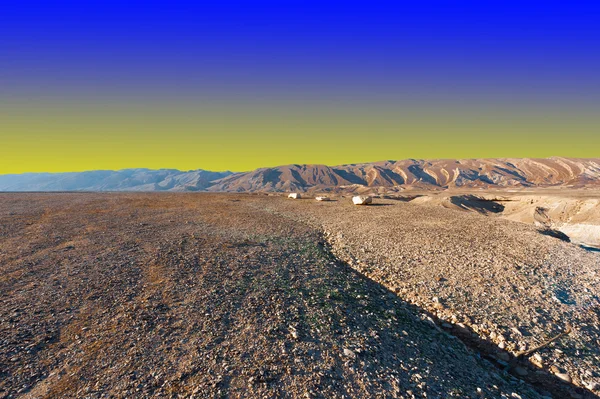 Пустеля на заході сонця — стокове фото