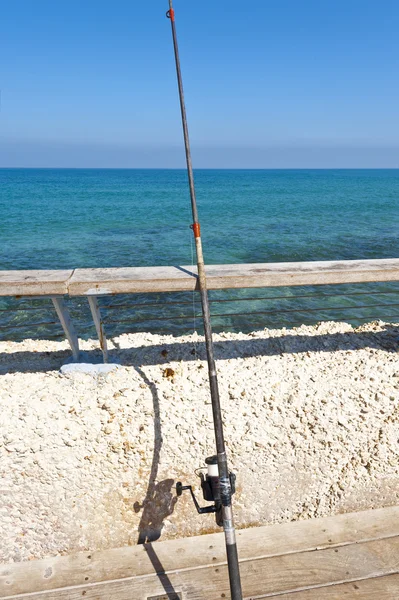 Rod de pesca em Tel Aviv — Fotografia de Stock