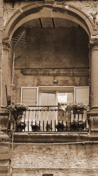 Italian Balcony of Sicily — Stock Photo, Image