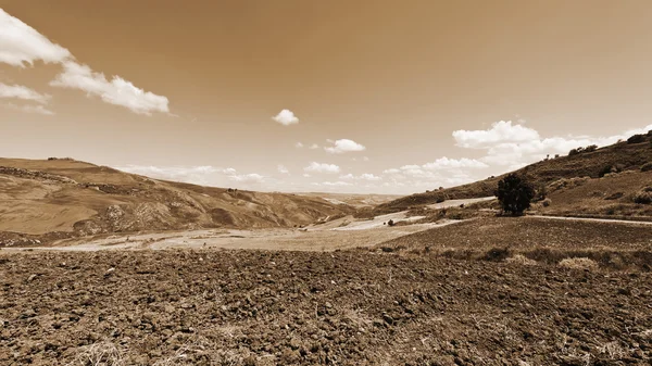 Krajobraz wiejski Sycylii — Zdjęcie stockowe