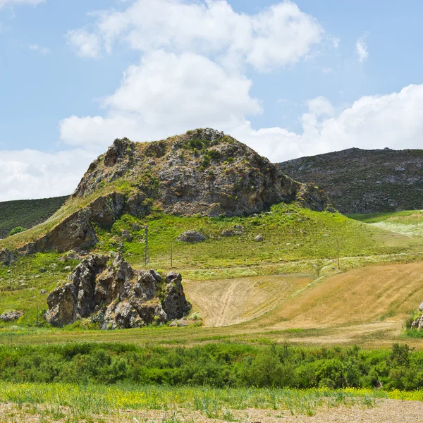 Landskap av Sicilienkrajina na Sicílii — Stockfoto