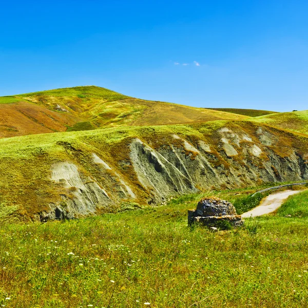 Strada tra pascoli — Foto Stock