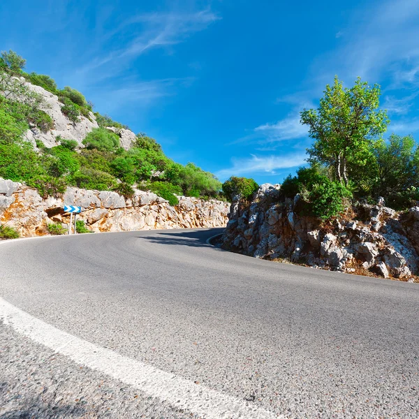 Droga asfaltowa w Hiszpanii — Zdjęcie stockowe