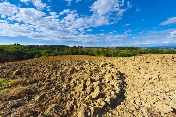 Felder im Herbst gepflügt — Stockfoto