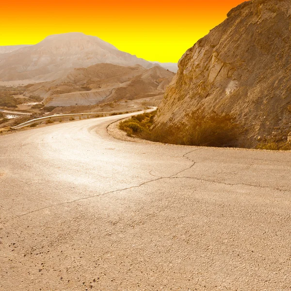 Camino sinuoso en Deser — Foto de Stock