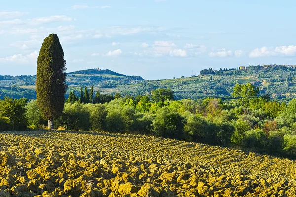 Plowed Hills of Tuscany — Stock Photo, Image