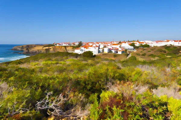 City on the Rocky Coast — Stock Photo, Image