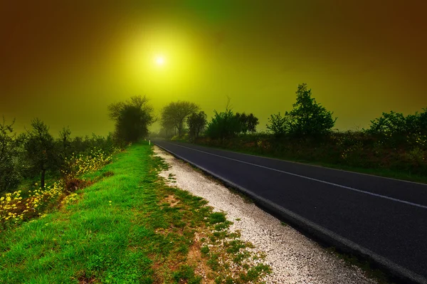 Straße bei Nacht — Stockfoto