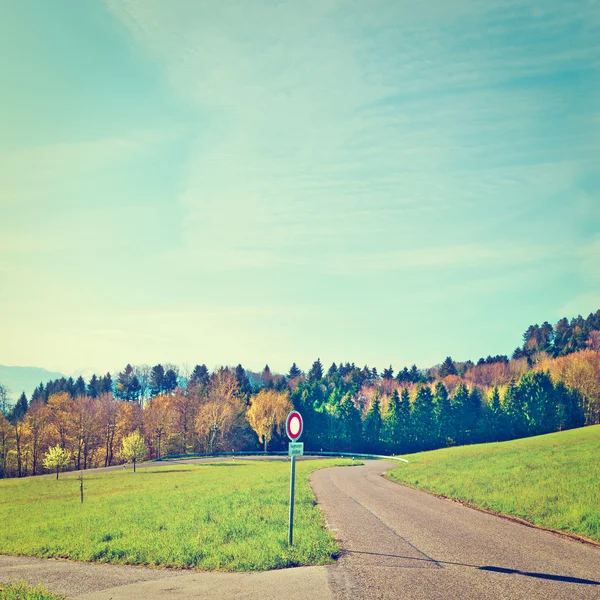 Intersection in Swiss Alps — Stock Photo, Image