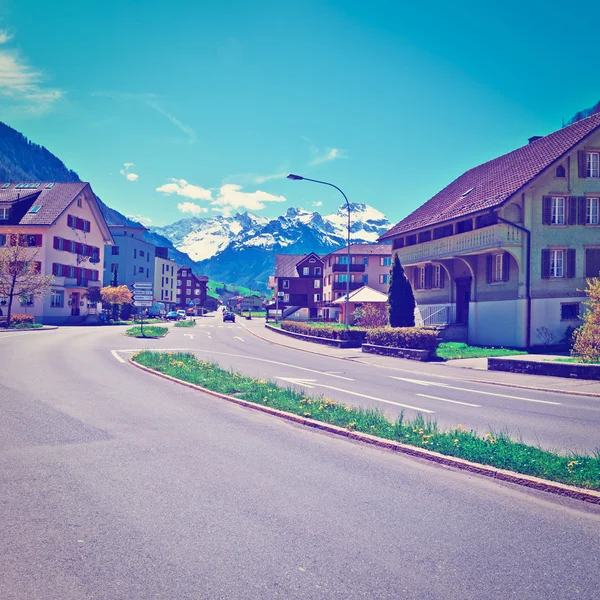 Calle en Swiss City — Foto de Stock