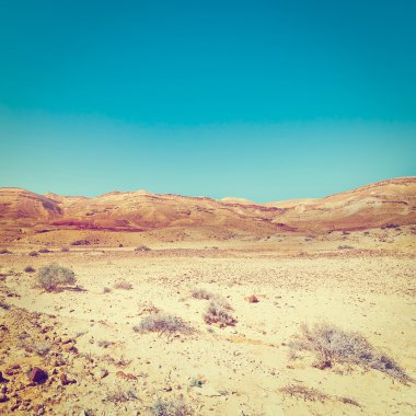 Negev Çölü'nın kayalık tepeleri