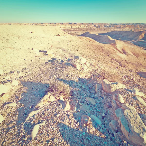 Necef Çölü'nde büyük krater — Stok fotoğraf