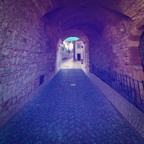 Loggia nella città medievale portoghese — Foto Stock