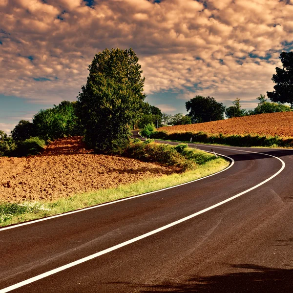 Campi Plowed in Toscana — Foto Stock