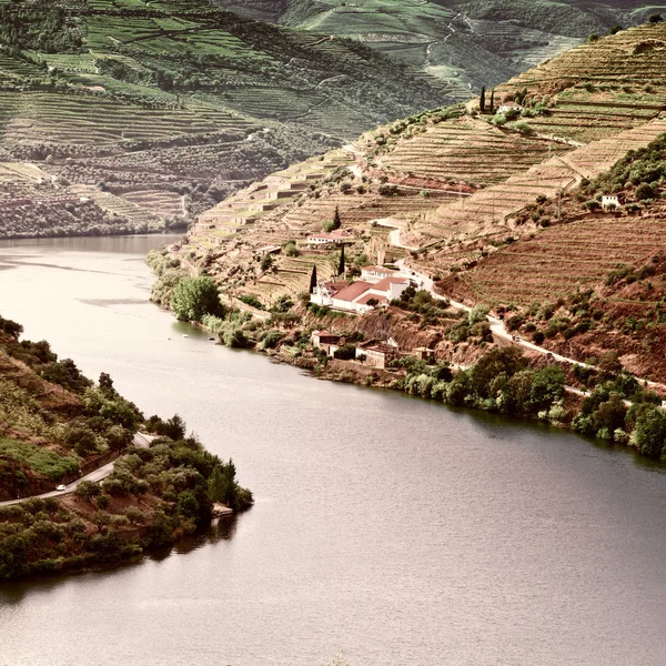 หุบเขาของแม่น้ํา Douro ในโปรตุเกส — ภาพถ่ายสต็อก