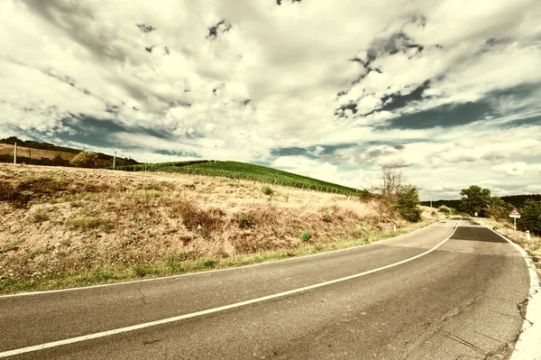 Estrada na Toscana — Fotografia de Stock