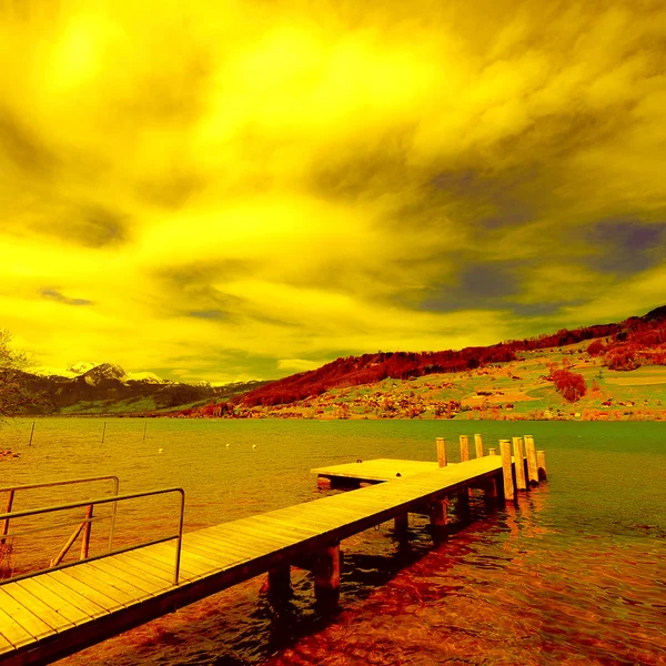 Lake Sarner in Switzerland — Stock Photo, Image