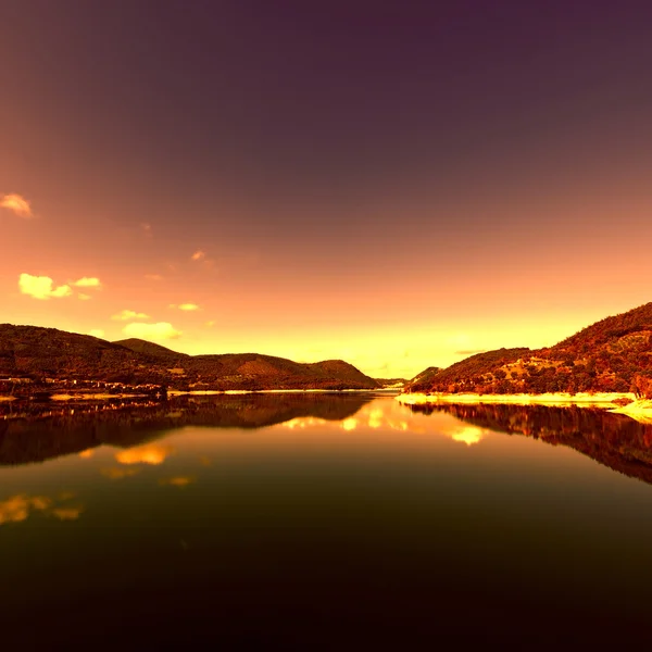 Lake Turano in Italy — Stock Photo, Image