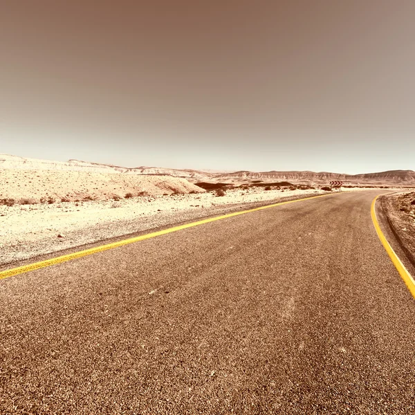 ネゲブ砂漠の道 — ストック写真