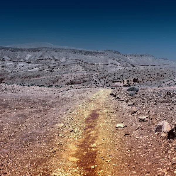 ネゲヴ砂漠の未舗装の道路 — ストック写真