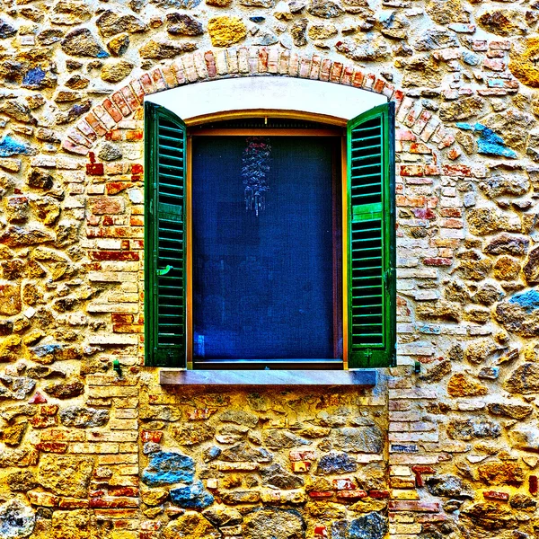 Window with Open Wooden Shutters — Stock Photo, Image