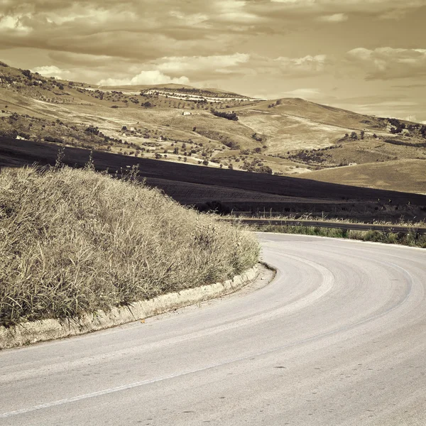 Road between Fields — Stock Photo, Image