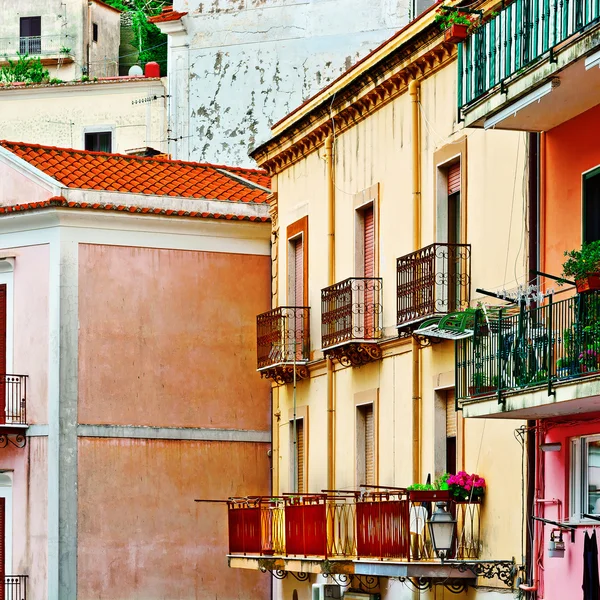 Centro Storico di Cetara in Sicilia — Foto Stock