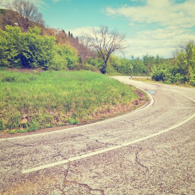  Toskana bahar alanları arasındaki yol