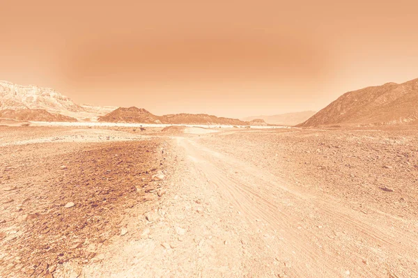 Paysage Couper Souffle Des Formations Rocheuses Dans Désert Israël Aube — Photo