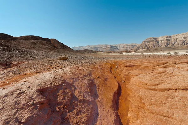 Einsamkeit Und Leere Der Felsigen Hügel Der Negev Wüste Israel — Stockfoto