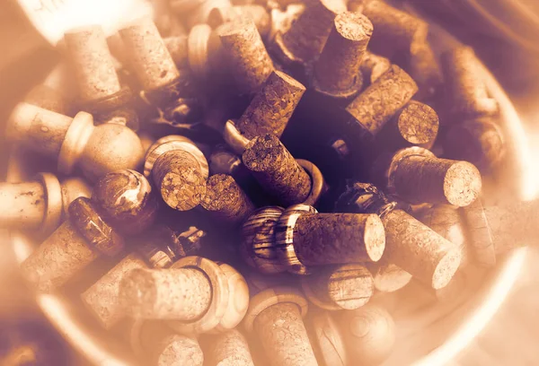 Wine Corks Symbol Excessive Alcoholism Quarantine Contemporary Style — Stock Photo, Image