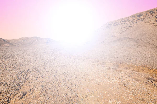 Breathtaking Landscape Rock Formations Israel Desert Lifeless Desolate Scene Concept — Stock Photo, Image