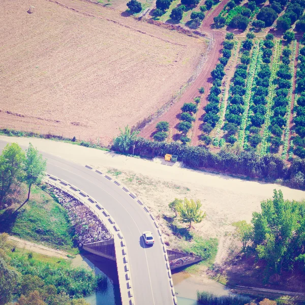 Araba om yol — Stok fotoğraf