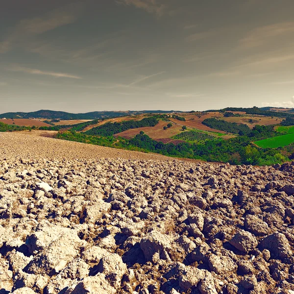 Geploegd heuvels — Stockfoto