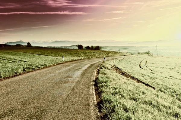 Zonsondergang in Zwitserland — Stockfoto