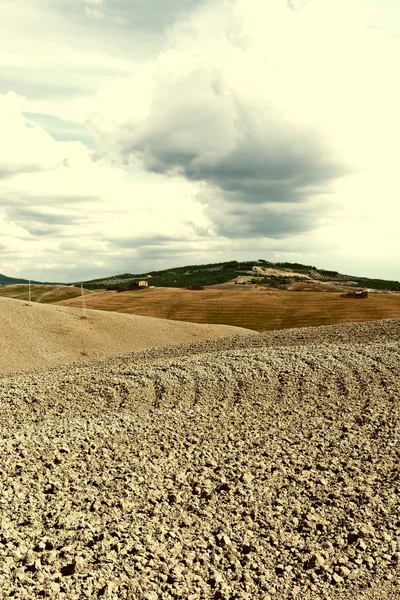 Plöjde hills — Stockfoto