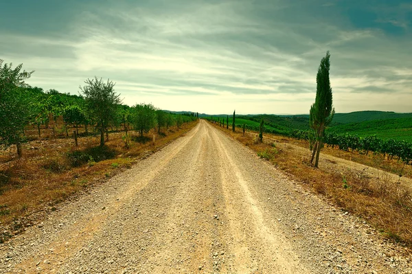 Onverharde weg — Stockfoto