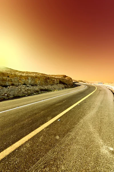 Estrada no deserto — Fotografia de Stock