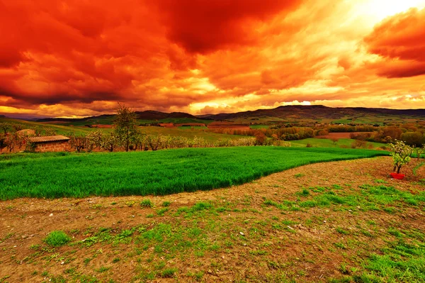 Toscana vid solnedgången — Stockfoto