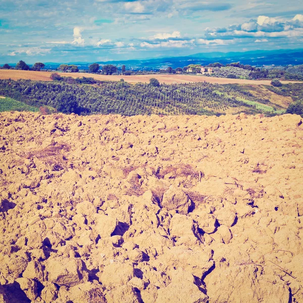 Campos Plowed na Itália — Fotografia de Stock