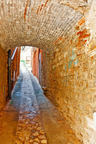 Vault over a Narrow Street in the Italian City of Todi