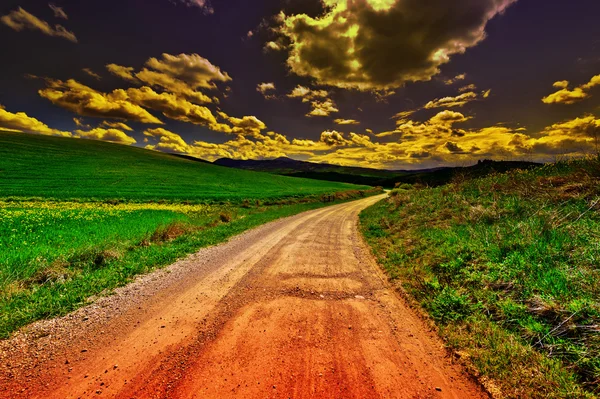 Strada sterrata in Italia — Foto Stock