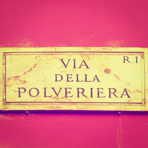 Street Sign in Roma — Stock Photo, Image