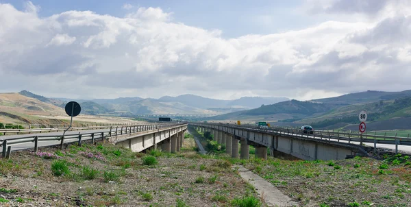 Autostrada z Sycylii — Zdjęcie stockowe