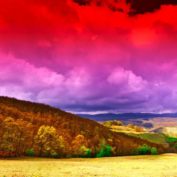 Toscane bij zonsondergang — Stockfoto